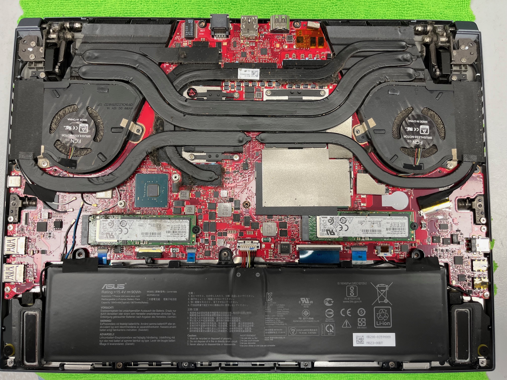 Konserwacja chłodzenia laptop Asus ROG GX550L